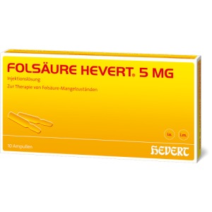Abbildung: Folsäure Hevert 5 mg Ampullen, 10 St.