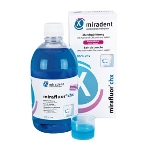 Abbildung: Miradent Mundspüllösung Mirafluor chx 0,06, 500 ml