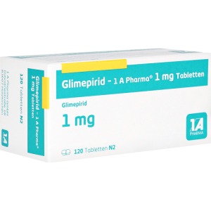 Abbildung: Glimepirid-1a Pharma 1 mg Tabletten, 120 St.