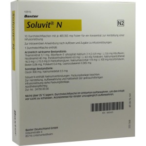 Soluvit N Plv.f.e.konz.z.her.e.infusions 10X10 ml