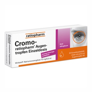 Abbildung: Cromo ratiopharm Augentropfen Einzeldosis, 20 x 0,5 ml
