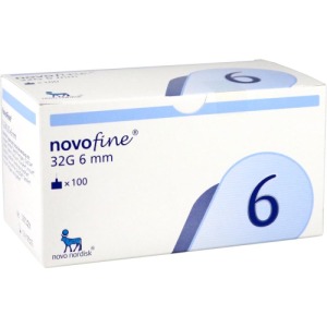 Novofine 6 mm Kanülen 32 G Tip etw 100 St