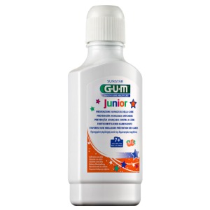Abbildung: GUM Junior Mundspülung mit Calcium Orange, 300 ml