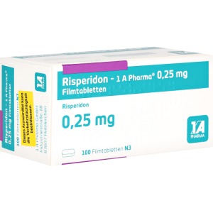 Abbildung: Risperidon-1a Pharma 0,25 mg Filmtablett, 100 St.