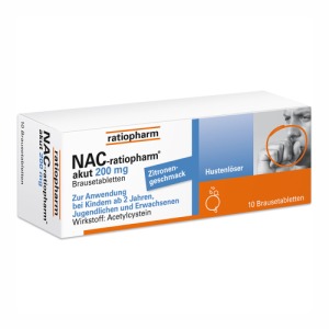 Abbildung: NAC ratiopharm akut 200 mg Hustenlöser Zitronengeschmack, 10 St.