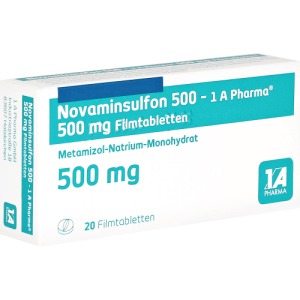 Abbildung: Novaminsulfon 500-1a Pharma Filmtablette, 20 St.