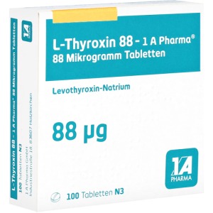 Abbildung: L-thyroxin 88-1a Pharma Tabletten, 100 St.