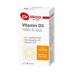 Abbildung: Vitamin D3 1.000 I.E. plus Dr.Wolz Kapse, 60 St.