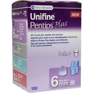 Unifine Pentips plus Kanüle 31 G 6 mm, 100 St.