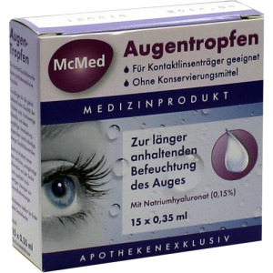 Abbildung: McMed Augentropfen Einzeldosispipetten, 15 x 0,35 ml