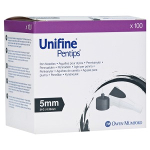 Abbildung: Unifine Pentips Kanüle 31 G 5 mm, 100 St.