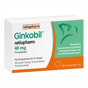 Abbildung: Ginkobil ratiopharm 40 mg, 60 St.
