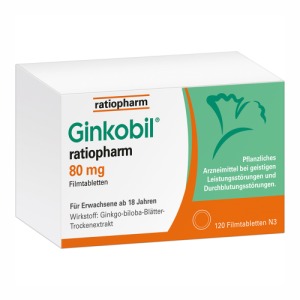 Abbildung: Ginkobil ratiopharm 80 mg, 120 St.