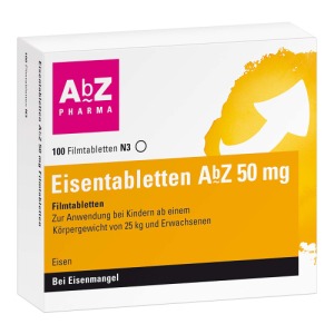 Abbildung: Eisentabletten AbZ 50 mg Filmtabletten, 100 St.