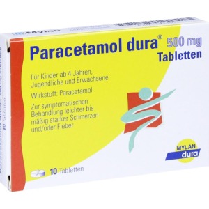Abbildung: Paracetamol dura 500 mg Tabletten, 10 St.