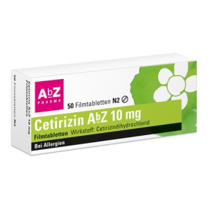 Abbildung: Cetirizin AbZ 10 mg Filmtabletten, 50 St.