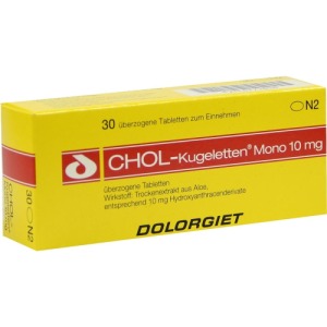 Abbildung: CHOL Kugeletten Mono 10 mg überzogene Ta, 30 St.