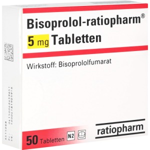 Bisoprolol-ratiopharm 5 mg Tabletten, 50 St.