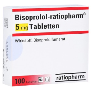 Abbildung: Bisoprolol-ratiopharm 5 mg Tabletten, 100 St.