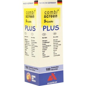 Abbildung: Combiscreen 9+leuko Plus Teststreifen, 100 St.