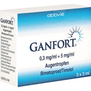 Abbildung: Ganfort 0,3 Mg/ml + 5 mg/ml Augentropfen, 3 x 3 ml