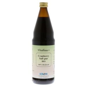 Abbildung: Cranberry SAFT pur Bio Vitalhaus, 750 ml
