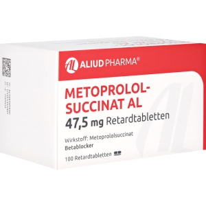 Abbildung: Metoprololsuccinat AL 47,5 mg Retardtabl, 100 St.