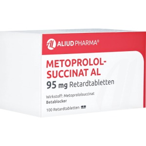 Abbildung: Metoprololsuccinat AL 95 mg Retardtablet, 100 St.