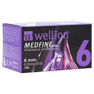 Abbildung: Wellion Medfine plus Pen-Nadeln 6 mm, 100 St.