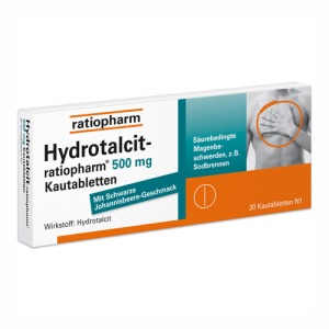 Abbildung: Hydrotalcit ratiopharm 500 mg, 20 St.