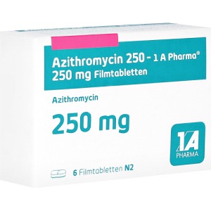 Abbildung: Azithromycin 250-1a Pharma Filmtabletten, 6 St.