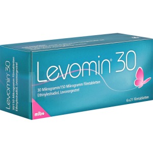 Abbildung: Levomin 30 30 Mikrogramm/150 Mikrogramm, 6 x 21 St.