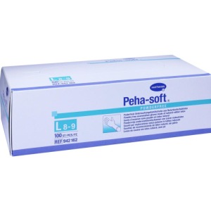Peha-soft Latex Einmal Untersuchnungshandschuhe unsteril Puderfrei Größe L