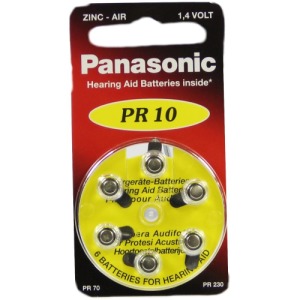 Batterien F.hörgeräte Panasonic PR10 6 St