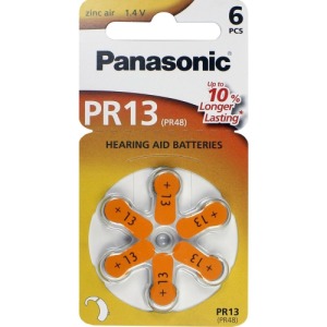 Batterien F.hörgeräte Panasonic PR13 6 St