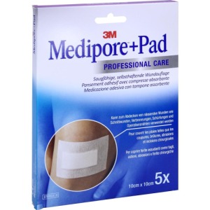 Medipore+pad 3M 10x10cm 3566NP Pflaster 5 St
