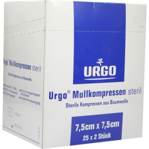 URGO Mullkompressen 7,5x7,5 cm steril 25X2 St