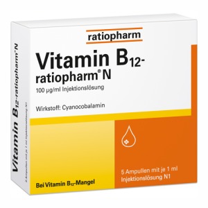 Abbildung: Vitamin B12 ratiopharm N, 5 x 1 ml