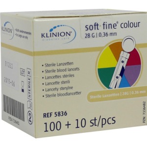 Klinion Soft fine colour Lanzetten 28 G 110 St