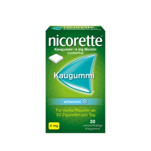 Abbildung: nicorette Kaugummi 4 mg whitemint, 30 St.