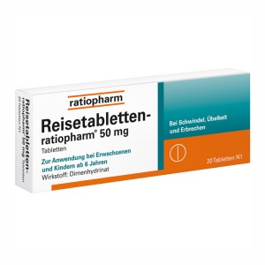 Abbildung: Reisetabletten ratiopharm 50 mg, 20 St.