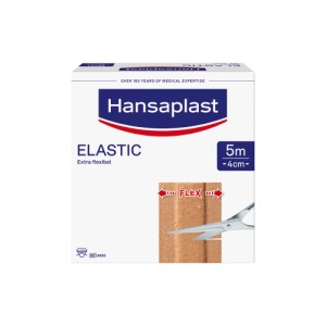 Abbildung: Hansaplast Elastic Pflaster, 5m x 4cm – Extra flexibel, 1 St.