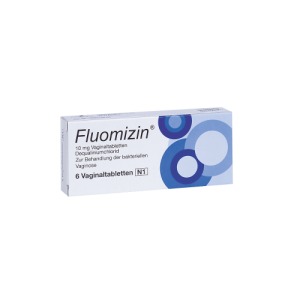 Abbildung: Fluomizin 10 mg Vaginaltabletten, 6 St.