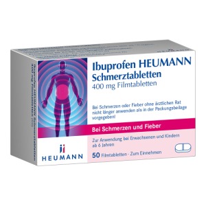 Abbildung: Ibuprofen Heumann Schmerztabletten 400 m, 50 St.