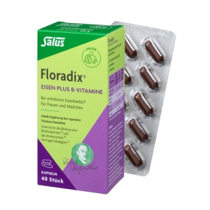 Abbildung: Floradix Eisen plus B-Vitamine Kapseln, 40 St.