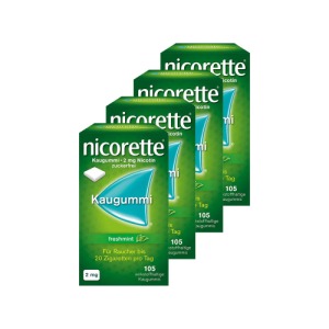 Abbildung: nicorette Kaugummi freshmint 2 mg 4er-Pack, 420 St.