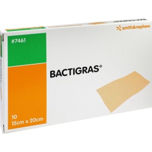 Bactigras Antiseptische Paraffingaze 15x 10 St