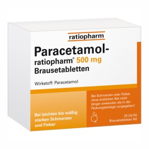 Abbildung: Paracetamol ratiopharm 500 mg, 20 St.