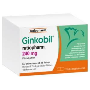 Abbildung: Ginkobil ratiopharm 240 mg, 120 St.