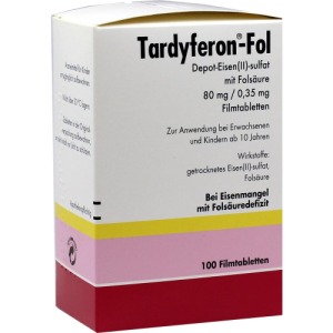 Tardyferon-fol Depot-eisen(ii)-Sulfat mit Folsäure